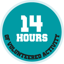 Volunteering 14 hours