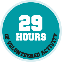 Volunteer 29 hours
